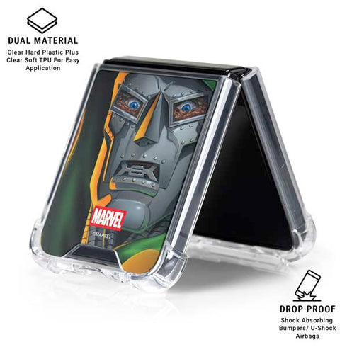 Marvel Dr. Doom Portrait Galaxy Z Flip6 Clear Case